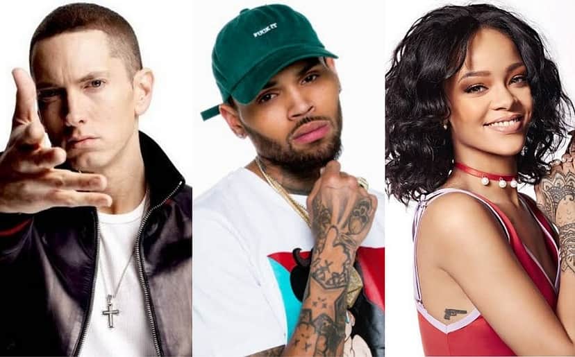 Eminem faz ameaça contra Rihanna e diz estar do lado de Chris Brown (Foto: Reprodução) Eminem faz ameaça contra Rihanna e diz estar do lado de Chris Brown (Foto: Reprodução)