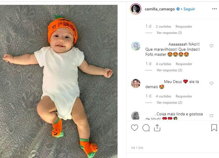 Neto de Zezé de Camargo, o pequeno Joaquim encantou internautas com surgir com primeira fantasia de Halloween. Neto de Zezé de Camargo, o pequeno Joaquim encantou internautas com surgir com primeira fantasia de Halloween.
