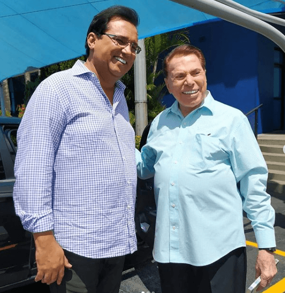 Geraldo Luís e Silvio Santos se encontraram neste sábado (23 no SBT (Foto: Reprodução) Geraldo Luís e Silvio Santos se encontraram neste sábado (23 no SBT (Foto: Reprodução)