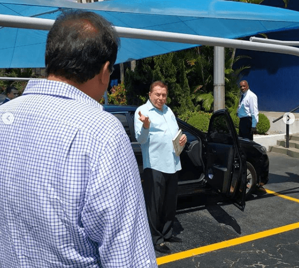 Geraldo Luís e Silvio Santos se encontraram neste sábado (23 no SBT (Foto: Reprodução) Geraldo Luís e Silvio Santos se encontraram neste sábado (23 no SBT (Foto: Reprodução)