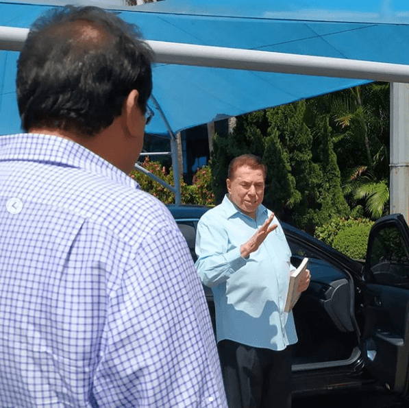 Geraldo Luís e Silvio Santos se encontraram neste sábado (23 no SBT (Foto: Reprodução) Geraldo Luís e Silvio Santos se encontraram neste sábado (23 no SBT (Foto: Reprodução)