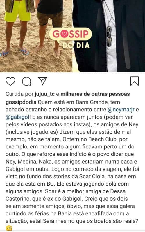 Neymar e Gabigol não estariam se falando Neymar e Gabigol não estariam se falando