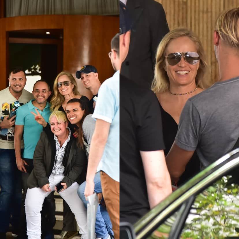 Angélica com seus admiradores na porta de um hotel em São Paulo (Foto: Marcelo Sá Barretto/AgNews) Angélica com seus admiradores na porta de um hotel em São Paulo (Foto: Marcelo Sá Barretto/AgNews)
