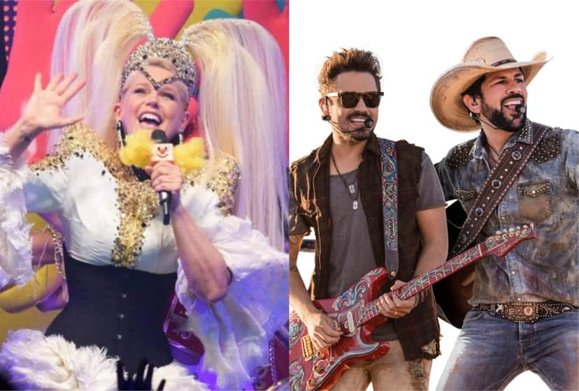 Xuxa evita Fernando e Sorocaba em especial da Record (Foto: Montagem/TV Foco) Xuxa evita Fernando e Sorocaba em especial da Record (Foto: Montagem/TV Foco)