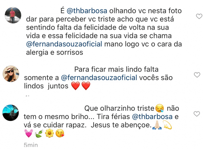 Tristeza de Thiaguinho virou motivo de preocupação dos internautas Tristeza de Thiaguinho virou motivo de preocupação dos internautas