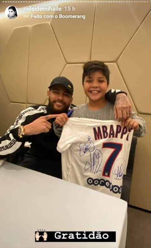 Neymar e Yhudy, filho de Wesley Safadão e Mileide Mihaile (Foto: Reprodução/ Instagram) Neymar e Yhudy, filho de Wesley Safadão e Mileide Mihaile (Foto: Reprodução/ Instagram)