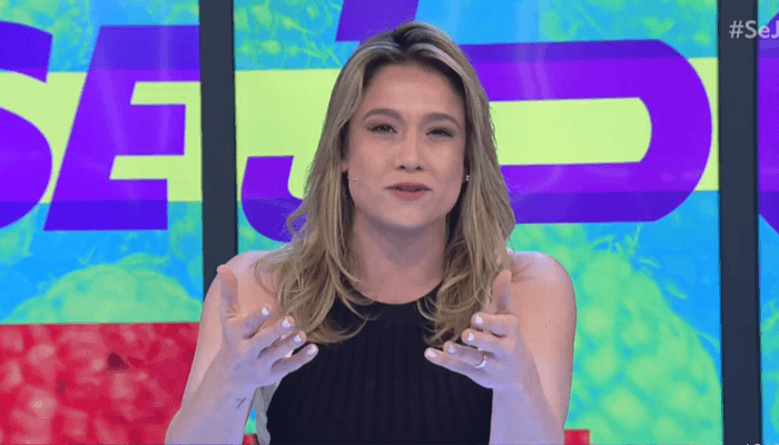 Fernanda Gentil no Se Joga, que perdeu para o SBT no ibope (Foto: Reprodução/Globo) Fernanda Gentil no Se Joga, que perdeu para o SBT no ibope (Foto: Reprodução/Globo)