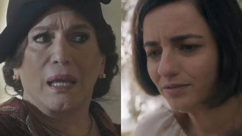 Eramos Seis, Emília ficará assustada os desenhos sinistros de Justina (Montagem: TV Foco) Eramos Seis, Emília ficará assustada os desenhos sinistros de Justina (Montagem: TV Foco)