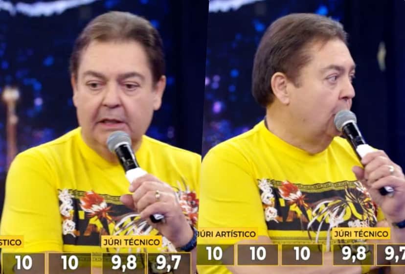 Faustão da Globo, ao vivo, perdeu o controle e desceu o cassete (Foto reprodução) Faustão da Globo, ao vivo, perdeu o controle e desceu o cassete (Foto reprodução)