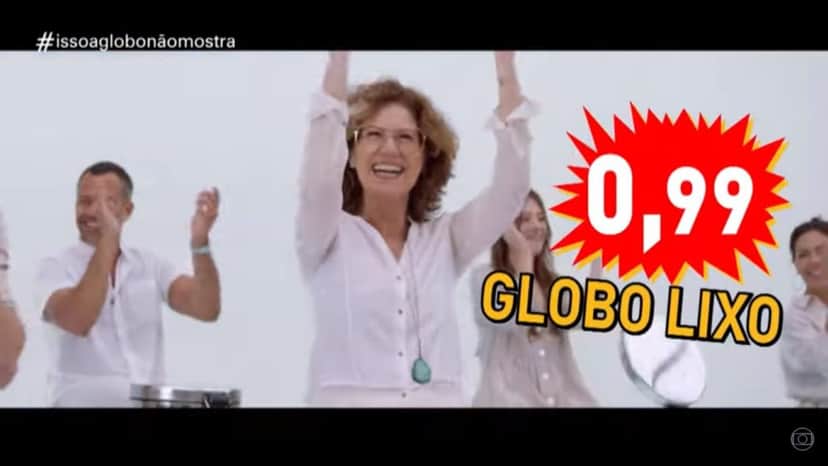 Globo faz sátira de si mesmo durante o Fantástico (Foto: Reprodução) Globo faz sátira de si mesmo durante o Fantástico (Foto: Reprodução)