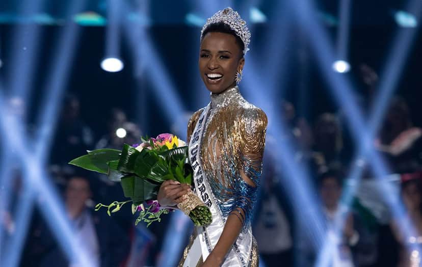 A modelo Zozibini Tunzi foi a vencedora do Miss Universo 2019 e expressou sua felicidade nas redes sociais (Foto: Reprodução) A modelo Zozibini Tunzi foi a vencedora do Miss Universo 2019 e expressou sua felicidade nas redes sociais (Foto: Reprodução)