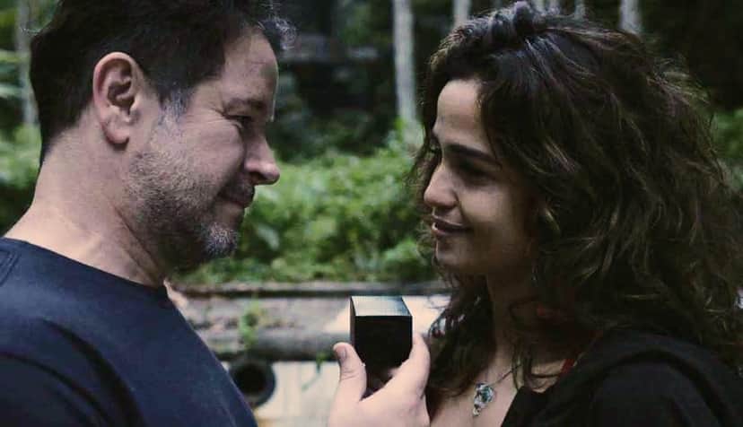 Raul e Érica em cena de Amor de Mãe Raul e Érica em cena de Amor de Mãe