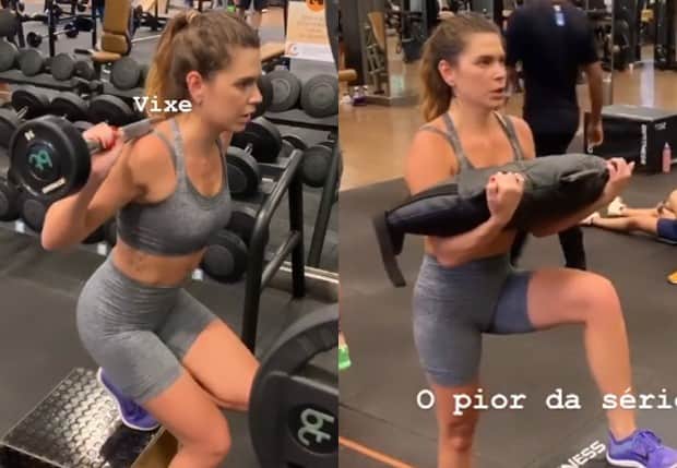 Mariana Goldfarb tem pegado pesado na academia (Foto: Reprodução/ Instagram) Mariana Goldfarb tem pegado pesado na academia (Foto: Reprodução/ Instagram)