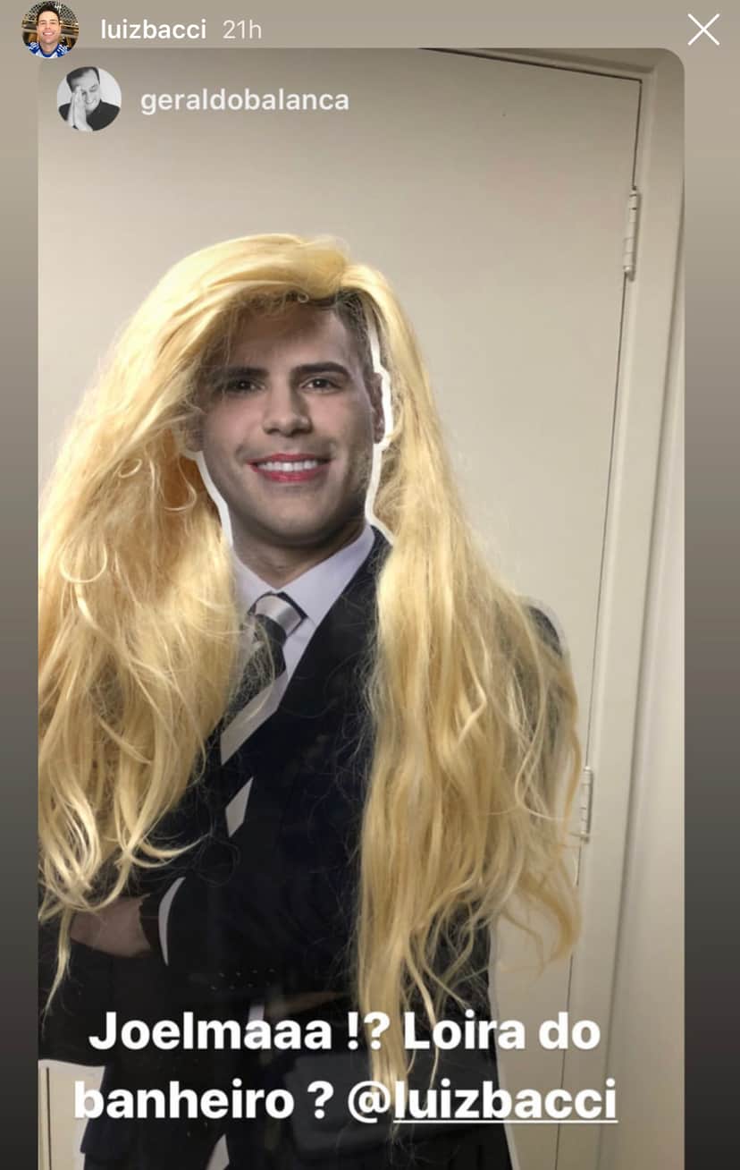 Luiz Bacci e Geraldo Luiz em série de brincadeiras no Instagram (Foto reprodução) Luiz Bacci e Geraldo Luiz em série de brincadeiras no Instagram (Foto reprodução)