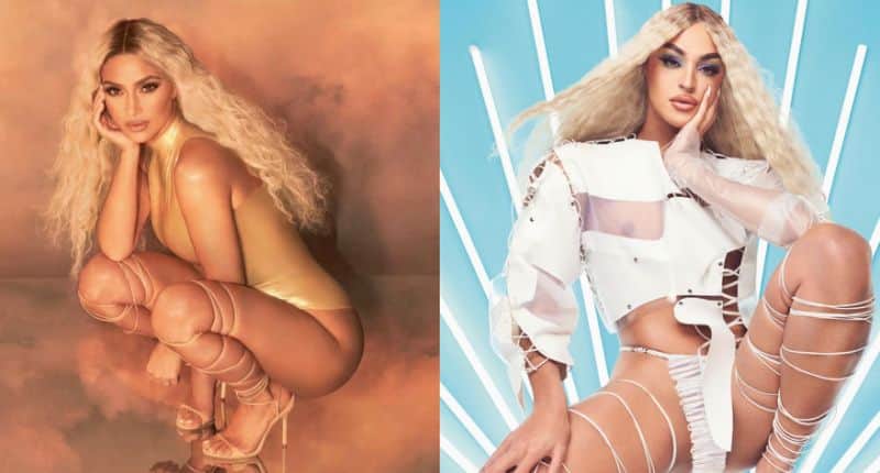 Kim Kardashian imita Pabllo Vittar e internautas reagem (Foto: Reprodução) Kim Kardashian imita Pabllo Vittar e internautas reagem (Foto: Reprodução)