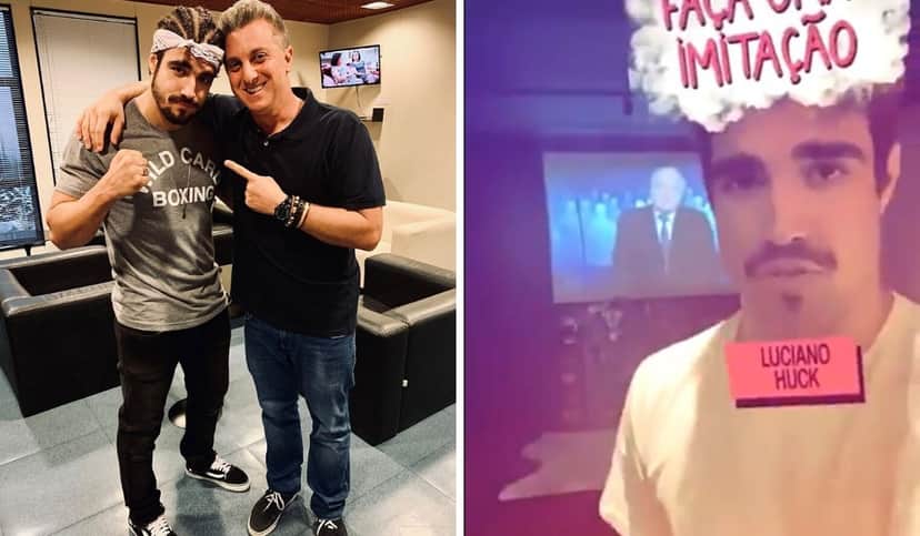 Caio Castro; Luciano Huck; Globo Caio Castro; Luciano Huck; Globo