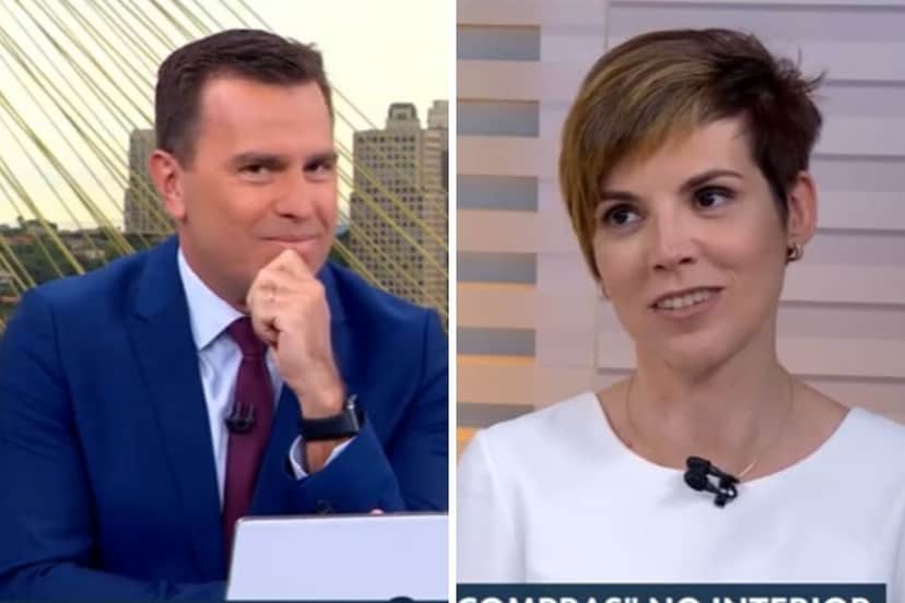 Rodrigo Bocardi faz brincadeira, Glória Vanique não gosta e dá resposta nele ao vivo: ‘machista’; Globo Rodrigo Bocardi faz brincadeira, Glória Vanique não gosta e dá resposta nele ao vivo: ‘machista’; Globo