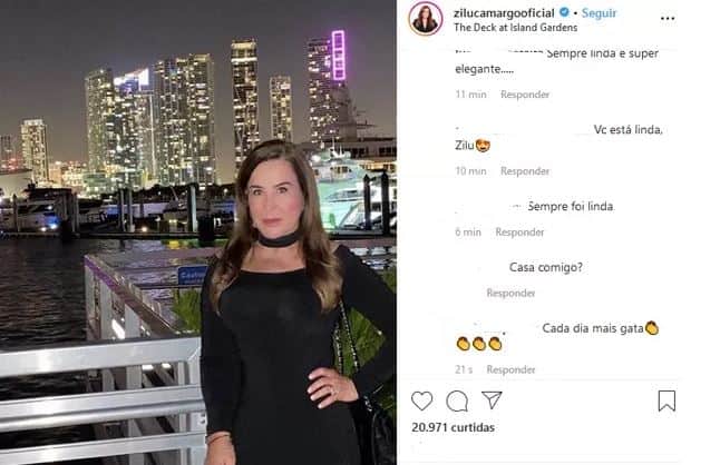 Zilu Godoi é pedida em casamento em foto de rede social (Foto: Reprodução/Instagram) Zilu Godoi é pedida em casamento em foto de rede social (Foto: Reprodução/Instagram)