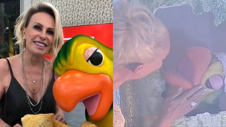 Em imagens raras, Ana Maria Braga faz "parto" de Louro José no Mais Você (Montagem: TV Foco) Em imagens raras, Ana Maria Braga faz "parto" de Louro José no Mais Você (Montagem: TV Foco)