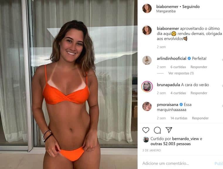 Filha de Fátima Bernardes e William Bonner surge bronzeadíssima em foto de biquíni (Foto :Instagram) Filha de Fátima Bernardes e William Bonner surge bronzeadíssima em foto de biquíni (Foto :Instagram)