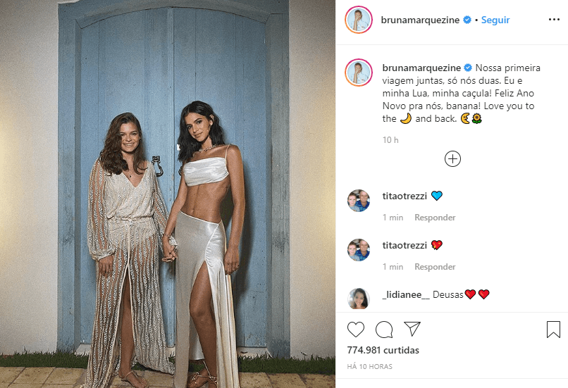 Internautas confundiram a irmã de Bruna Marquezine com uma suposta namorada (Foto: Reprodução/ Instagram) Internautas confundiram a irmã de Bruna Marquezine com uma suposta namorada (Foto: Reprodução/ Instagram)