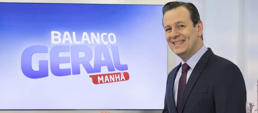 Celso Zucatelli no estúdio do Balanço Geral Manhã (foto: divulgação/Record) Celso Zucatelli no estúdio do Balanço Geral Manhã (foto: divulgação/Record)