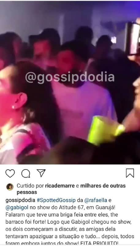 Gabigol e Rafaella Santos discutiram durante festa (Foto: Reprodução/ Instagram) Gabigol e Rafaella Santos discutiram durante festa (Foto: Reprodução/ Instagram)