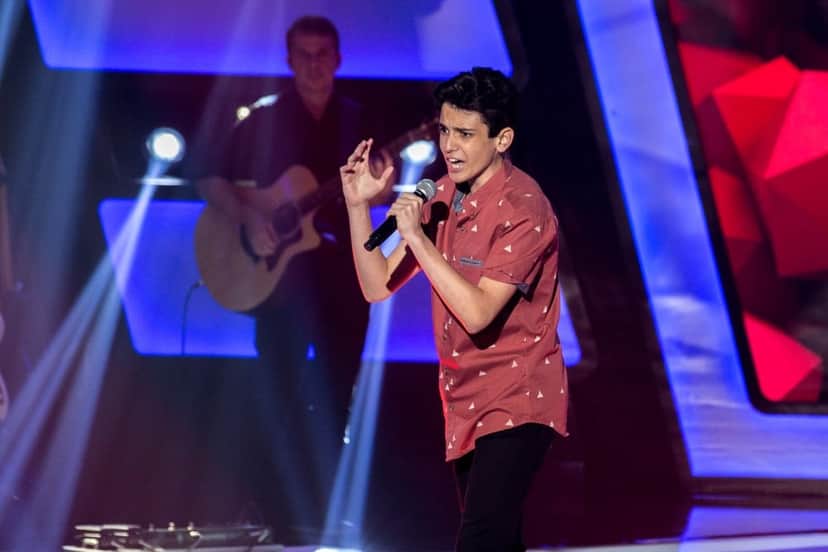 Guilherme Porto faz bonito em sua apresentação no The Voice Kids, mas acabou não passando de fase — (Foto: Fábio Rocha/Gshow) Guilherme Porto faz bonito em sua apresentação no The Voice Kids, mas acabou não passando de fase — (Foto: Fábio Rocha/Gshow)