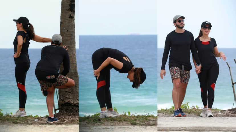 Fátima Bernardes e Túlio Gadêlha fazem exercícios na Barra da Tijuca (Foto: Dilson Silva/AgNews) Fátima Bernardes e Túlio Gadêlha fazem exercícios na Barra da Tijuca (Foto: Dilson Silva/AgNews)