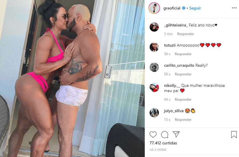 Gracyanne Barbosa surgiu na companhia de Belo e parte íntima do cantor chamou atenção (Reprodução) Gracyanne Barbosa surgiu na companhia de Belo e parte íntima do cantor chamou atenção (Reprodução)