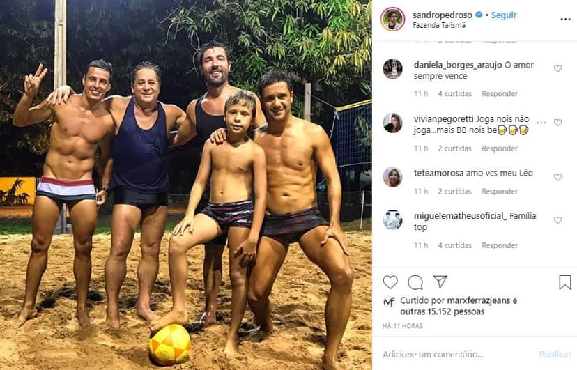 Fizeram as pazes! Sandro Pedroso e Leonardo fizeram as pazes depois de anos sem se falar (Foto: Reprodução/Instagram) Fizeram as pazes! Sandro Pedroso e Leonardo fizeram as pazes depois de anos sem se falar (Foto: Reprodução/Instagram)