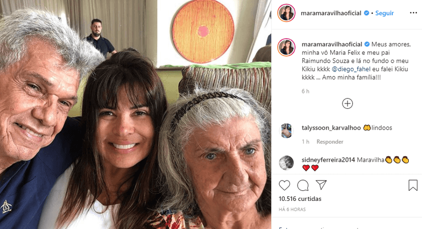 Mara Maravilha surgiu em foto tocante ao lado da família (Foto: Reprodução/ Instagram) Mara Maravilha surgiu em foto tocante ao lado da família (Foto: Reprodução/ Instagram)