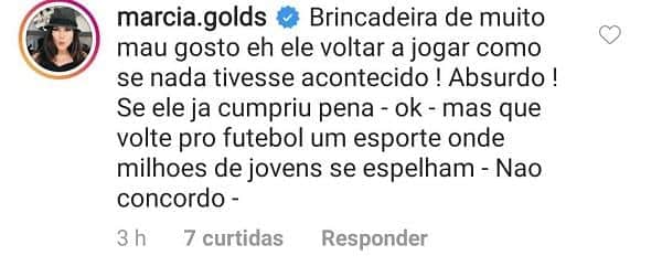 Márcia detona possível contratação do goleiro Bruno por time da Bahia (Foto: Reprodução) Márcia detona possível contratação do goleiro Bruno por time da Bahia (Foto: Reprodução)