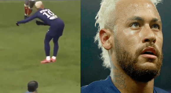 Neymar faz jogada com o bumbum e chama atenção (Foto: Reprodução) Neymar faz jogada com o bumbum e chama atenção (Foto: Reprodução)