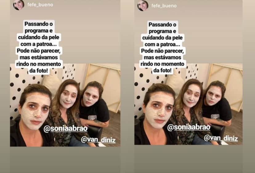Sonia Abrão do programa A Tarde é Sua da RedeTV foi flagrada em seu camarim cuidando da pele minutos antes do programa começar (Foto reprodução) Sonia Abrão do programa A Tarde é Sua da RedeTV foi flagrada em seu camarim cuidando da pele minutos antes do programa começar (Foto reprodução)