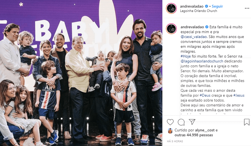Silvio Santos foi com a família em uma igreja evangélica (Foto: Reprodução/ Instagram) Silvio Santos foi com a família em uma igreja evangélica (Foto: Reprodução/ Instagram)