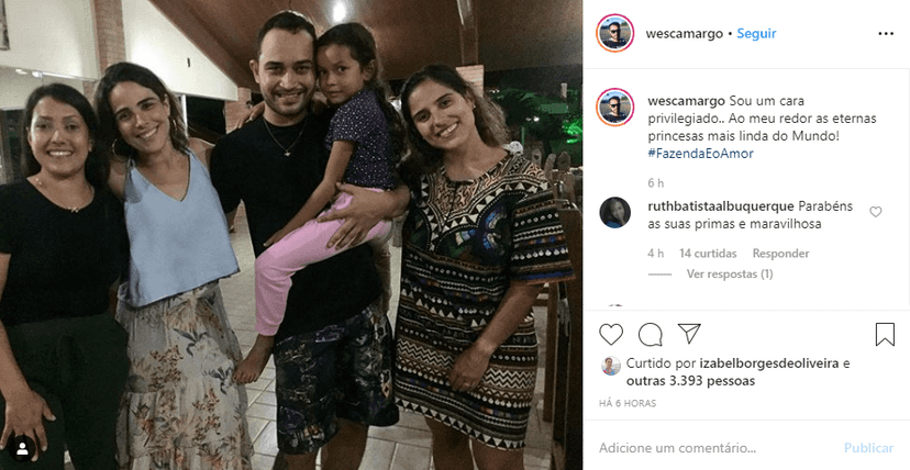 Wesley Camargo ao lado de Wanessa e Camilla (Foto: Reprodução/ Instagram) Wesley Camargo ao lado de Wanessa e Camilla (Foto: Reprodução/ Instagram)