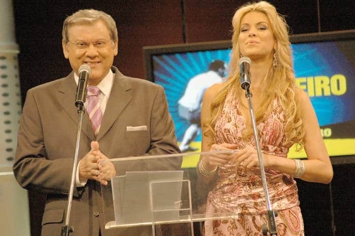 Milton Neves e Renata Fan. Foto: Reprodução Milton Neves e Renata Fan. Foto: Reprodução