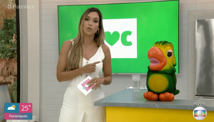 Talitha Morete como substituta de Ana Maria Braga no Mais Você, que teve queda no ibope (Foto: Reprodução/Globo) Talitha Morete como substituta de Ana Maria Braga no Mais Você, que teve queda no ibope (Foto: Reprodução/Globo)