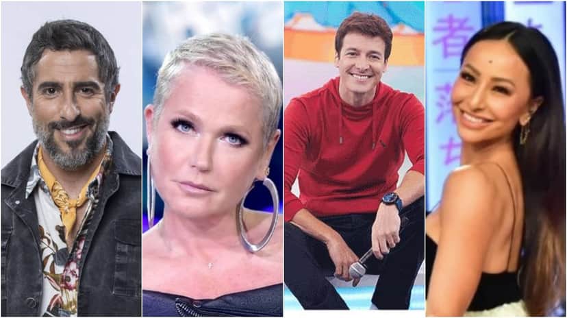 Marcos Mion, Xuxa Meneghel, Rodrigo Faro e Sabrina Sato; elenco da Record deve sofrer novo desfalque (Foto: Divulgação/Record/Montagem) Marcos Mion, Xuxa Meneghel, Rodrigo Faro e Sabrina Sato; elenco da Record deve sofrer novo desfalque (Foto: Divulgação/Record/Montagem)