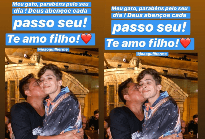 Leonardo postou declaração para o filho João Guilherme no aniversário do rapaz (Foto reprodução Instagram) Leonardo postou declaração para o filho João Guilherme no aniversário do rapaz (Foto reprodução Instagram)