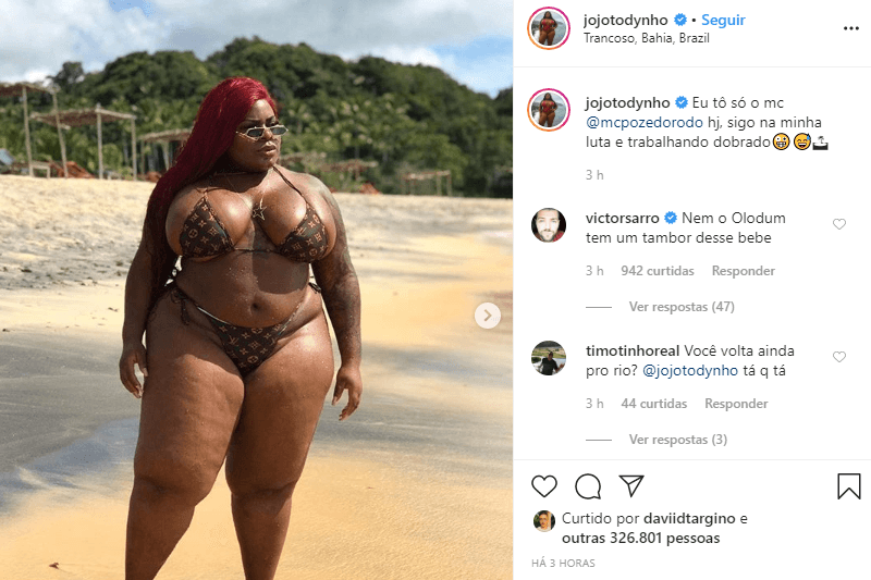 Jojo Todynho mostrou o corpão ao usar biquíni minúsculo (Foto: Reprodução/ Instagram) Jojo Todynho mostrou o corpão ao usar biquíni minúsculo (Foto: Reprodução/ Instagram)