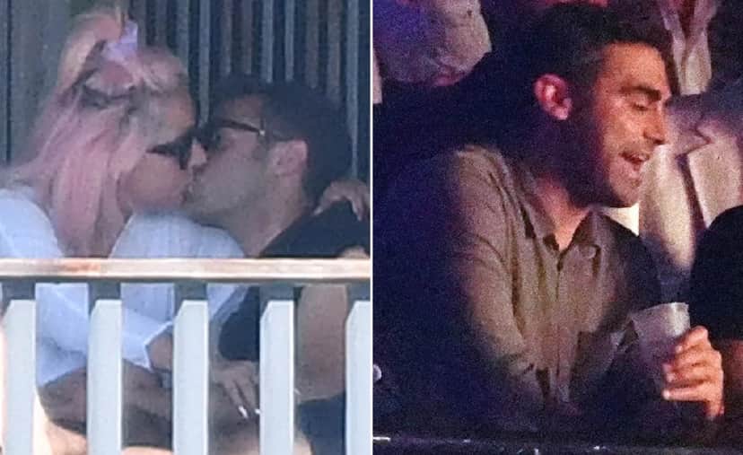 Lady Gaga e Michael Polansky sendo flagrados aos beijos (Foto: Reprodução) Lady Gaga e Michael Polansky sendo flagrados aos beijos (Foto: Reprodução)
