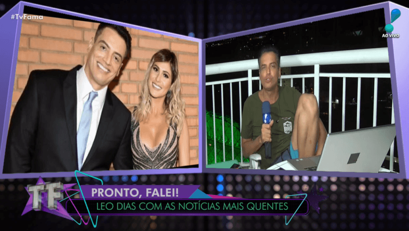 Leo Dias fala sobre sua atual relação com Lívia Andrade direto do TV Fama (Foto: Reprodução) Leo Dias fala sobre sua atual relação com Lívia Andrade direto do TV Fama (Foto: Reprodução)
