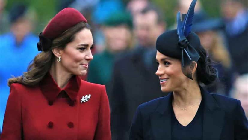 Kate Middleton tenta disfarçar guerra com Meghan Markle (Foto: Reprodução) Kate Middleton tenta disfarçar guerra com Meghan Markle (Foto: Reprodução)