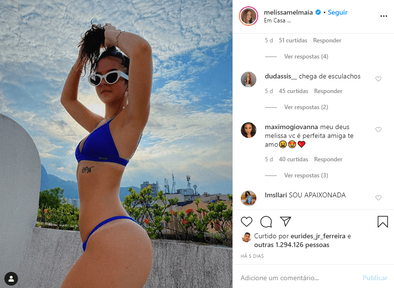 Mel Maia resolveu ostentar tatuagem em região íntima aos 15 anos (Foto: Reprodução/ Instagram) Mel Maia resolveu ostentar tatuagem em região íntima aos 15 anos (Foto: Reprodução/ Instagram)