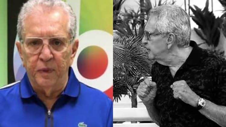 O ator, Maurício Manfrini que dá vida a Paulinho Gogó disse ter ficado com medo de Carlos Alberto de Nóbrega ao anunciar sua saída de A Praça É Nossa (Montagem: TV Foco) O ator, Maurício Manfrini que dá vida a Paulinho Gogó disse ter ficado com medo de Carlos Alberto de Nóbrega ao anunciar sua saída de A Praça É Nossa (Montagem: TV Foco)