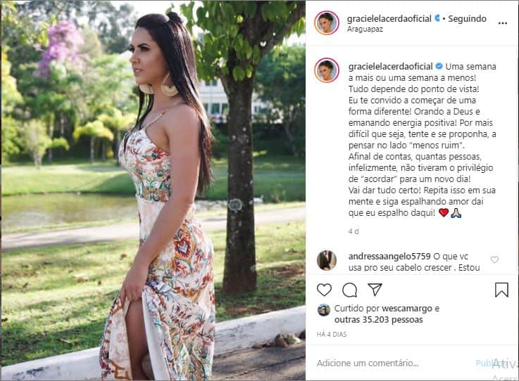 Graciele Lacerda (Foto: Reprodução) Graciele Lacerda (Foto: Reprodução)