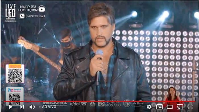 Léo Chaves fez nova live (Foto: Reprodução) Léo Chaves fez nova live (Foto: Reprodução)
