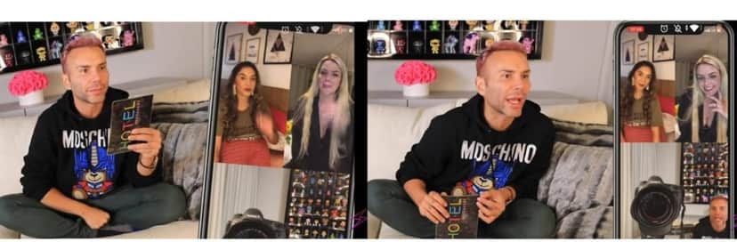 Gizelly e Marcela participam de brincadeira com o yutuber Matheus Mazzafera (Foto: Reprodução/YouTube) Gizelly e Marcela participam de brincadeira com o yutuber Matheus Mazzafera (Foto: Reprodução/YouTube)